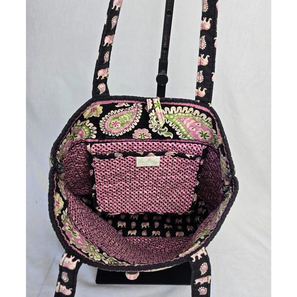 Vera Bradley Tote Pink Elephant Paisley Retired - Picture 2 of 14